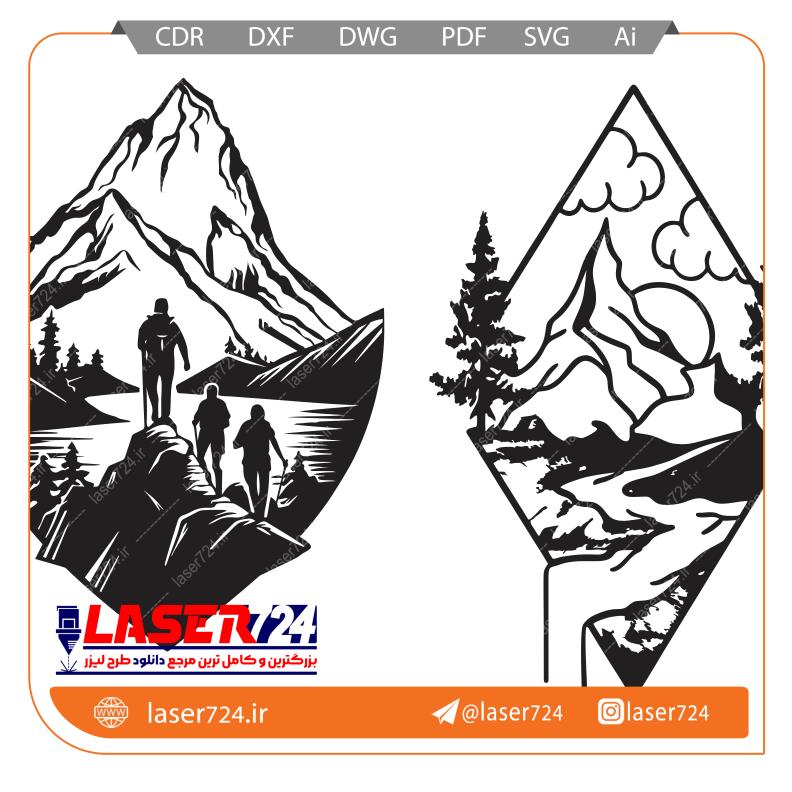 تصویر طرح استیکر کوه و کوهنوردی #1